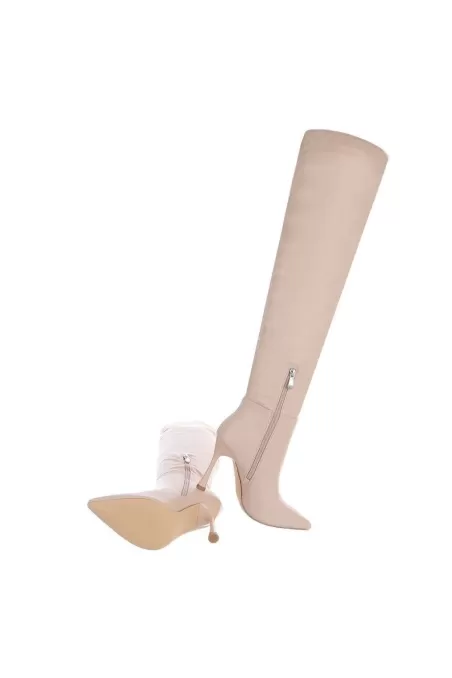 Smėlio spalvos moteriški ilgi batai GR-JRX2221-nude kaina tik 16,52 €