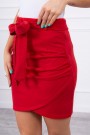 Raudonas trumpas sijonas