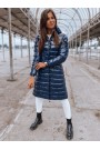 Moteriškas dygsniuotas paltas BOLONIA mėlynas