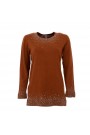 Rudas moteriškas megztinis