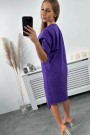 Violetinė suknelė su skeltuku GR-9335